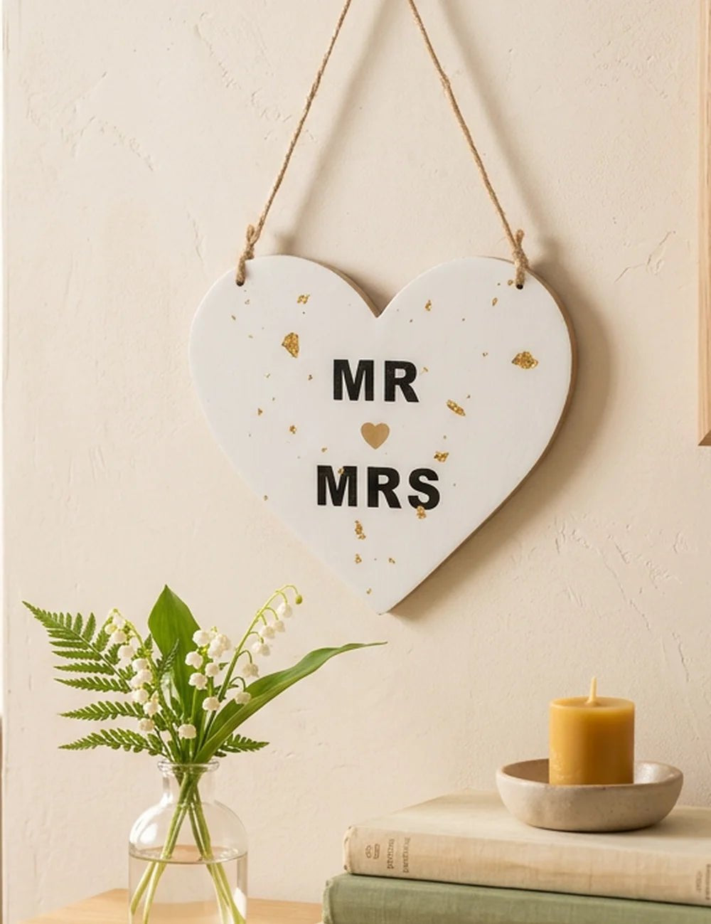 Anhänger Mr. & Mrs. – Ansicht von der Seite