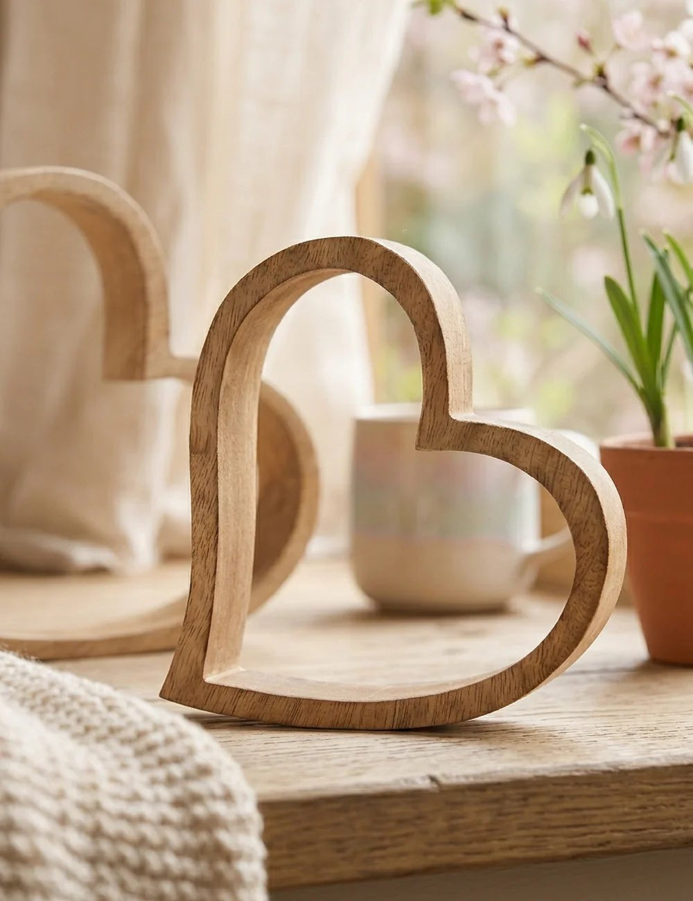 Aufsteller Flachau Herz – Nahaufnahme Materialdetail