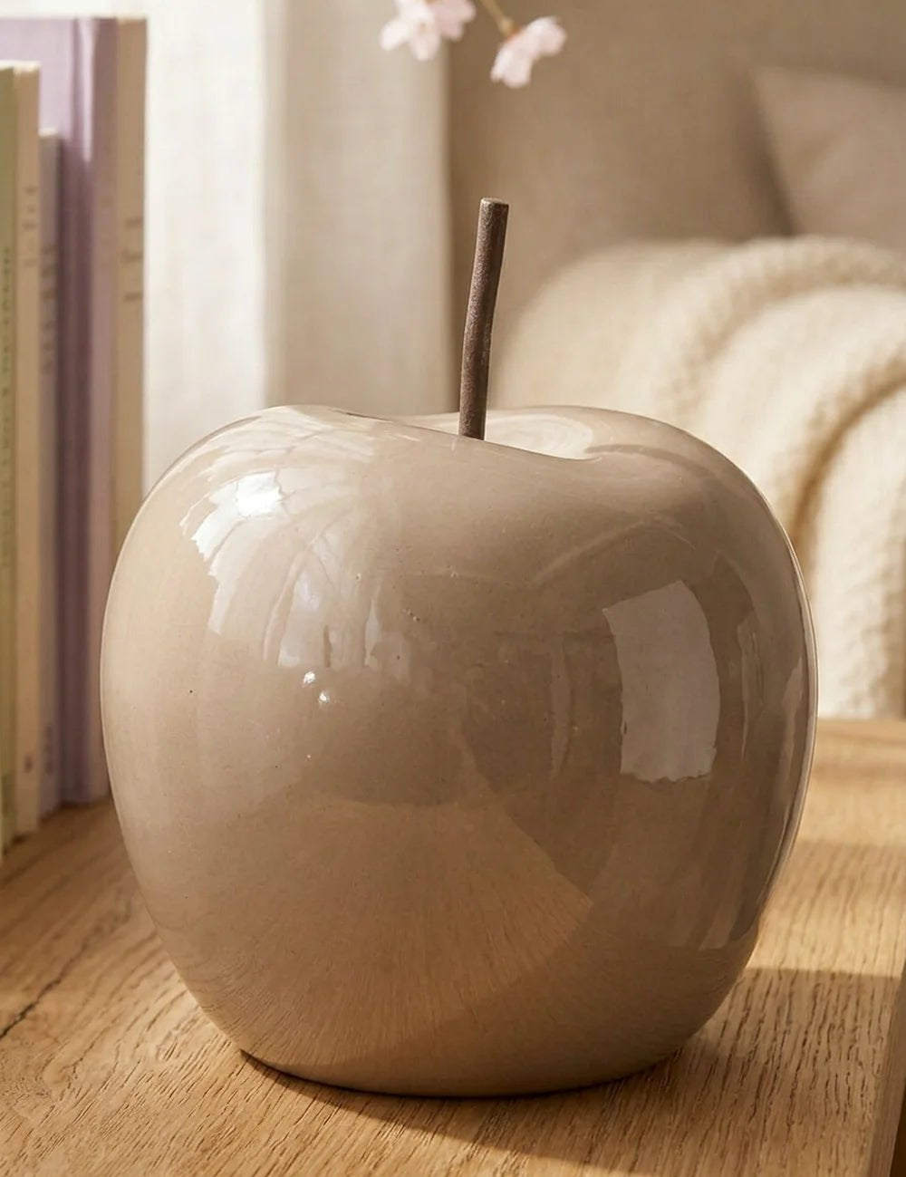 Aufsteller Perly Apfel – Nahaufnahme Materialdetail