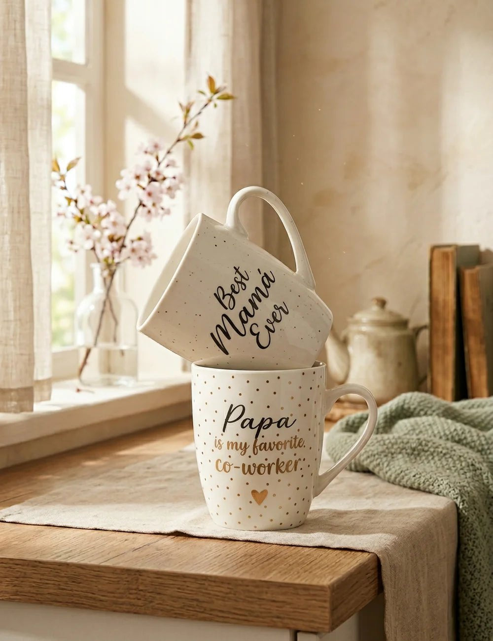 Becher Parents – in Gruppenarrangement dekoriert