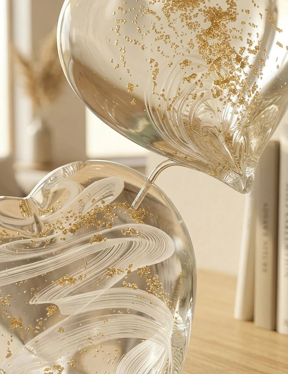 Briefbeschwerer Marmo Herz – Nahaufnahme Materialdetail