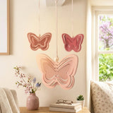 Butterfly Holz-Schmetterling am Fenster dekoriert im Wohnambiente