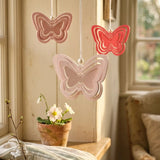 Dekoanhänger Butterfly alle drei Farbvarianten als Gruppenarrangement