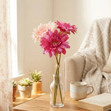 Dekostrauß Gerbera Pink in modernem Wohnzimmer-Setting