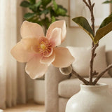 Dekozweig Magnolie Creme – Nahaufnahme Materialdetail