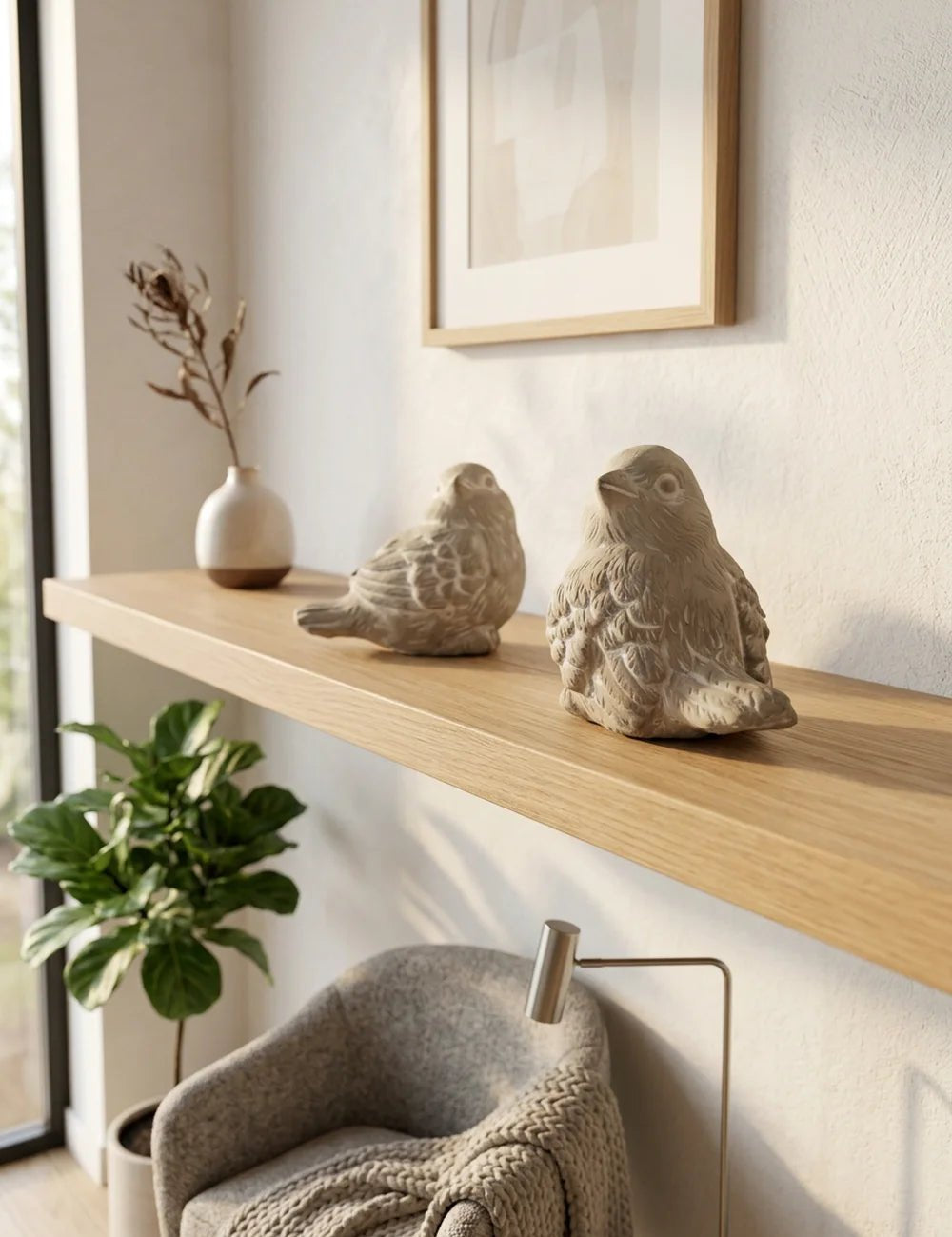 Figur Alaine Vogel – dekoriert im Wohnambiente