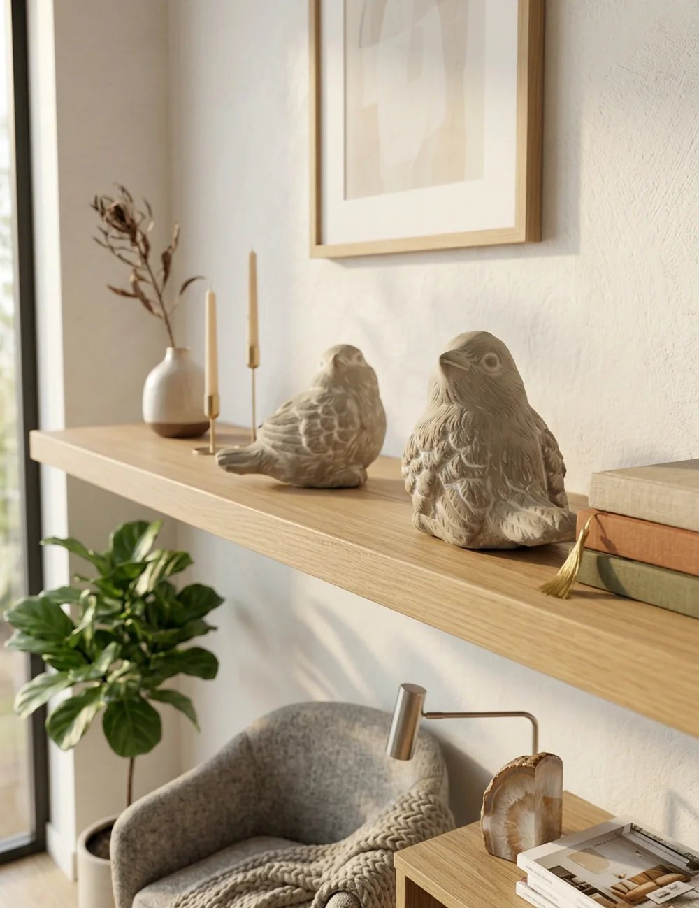 Figur Alaine Vogel – in Gruppenarrangement dekoriert