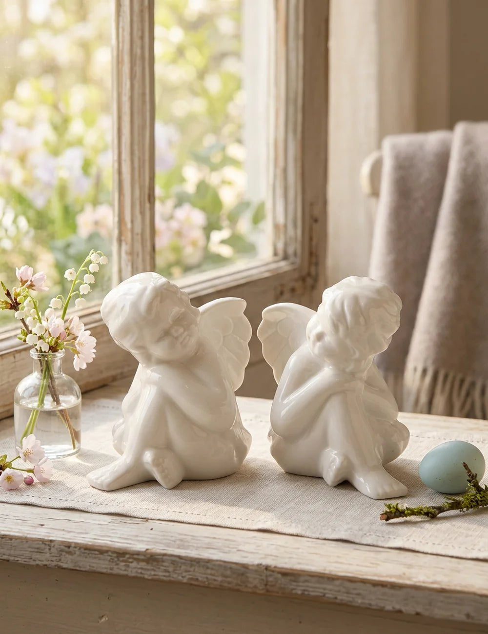 Figur Engel – dekoriert im Wohnambiente