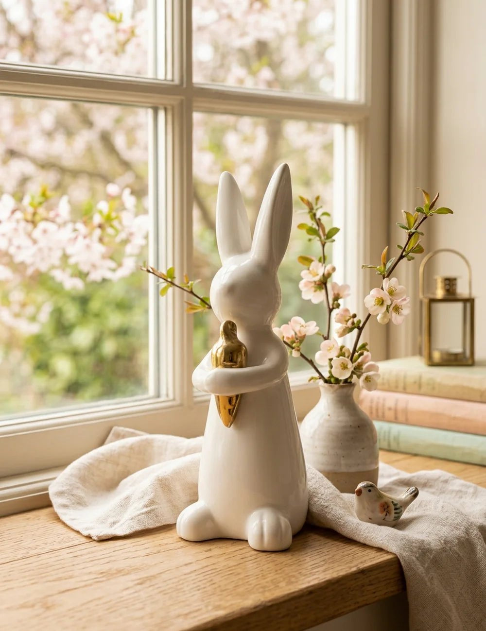 Figur Hopsi Hase – dekoriert im Wohnambiente