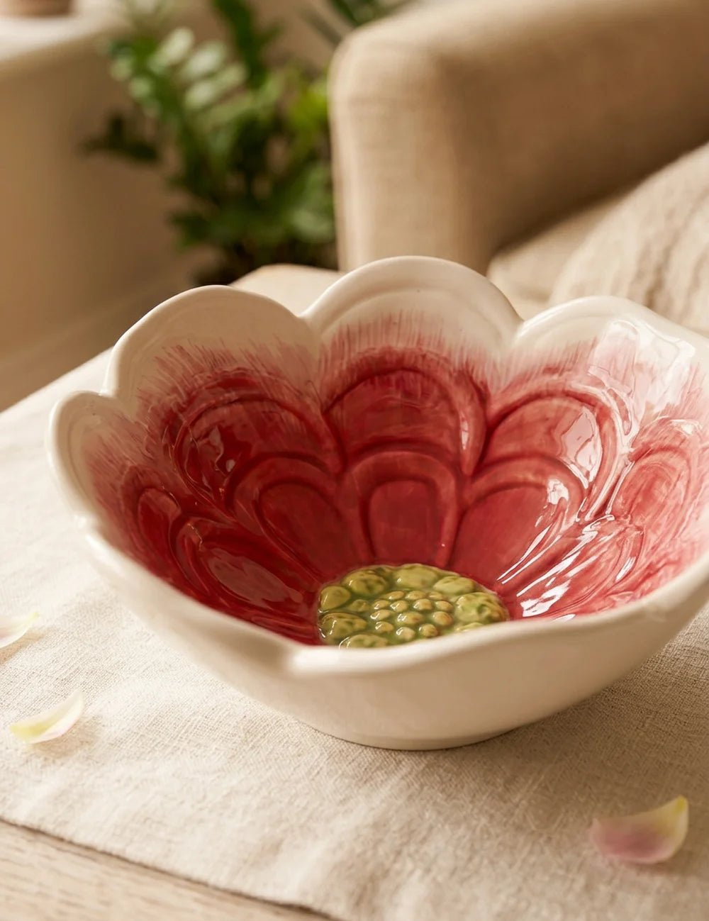 Flower Schale Rosa groß – Nahaufnahme Materialdetail