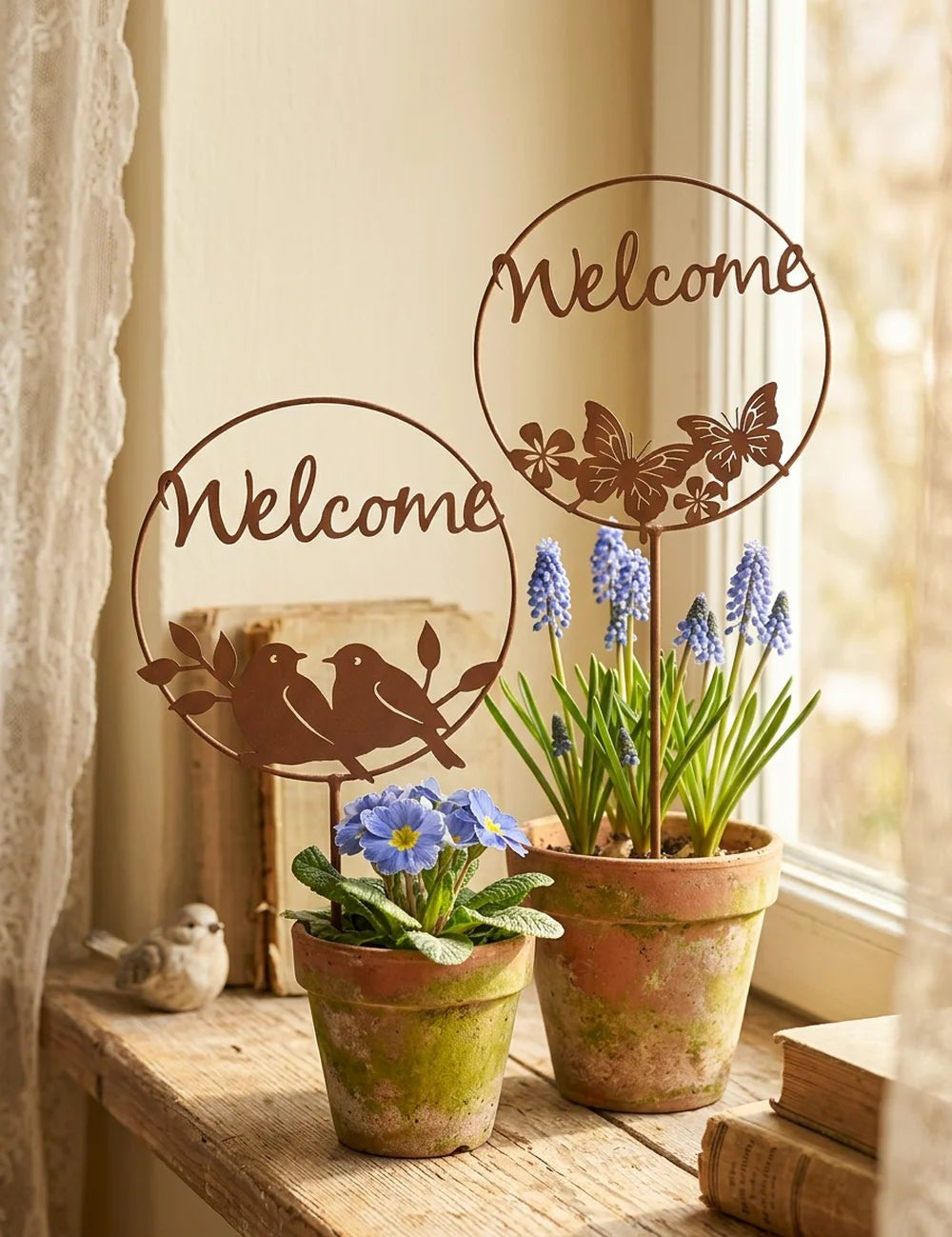 Gartenstab Welcome – Produktansicht frontal