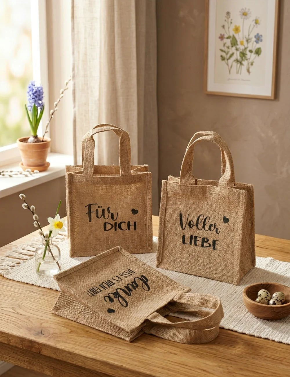 Geschenktüte Kudo – in Gruppenarrangement dekoriert