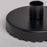 Kerzenhalter schwarz Welle - WohnSinn