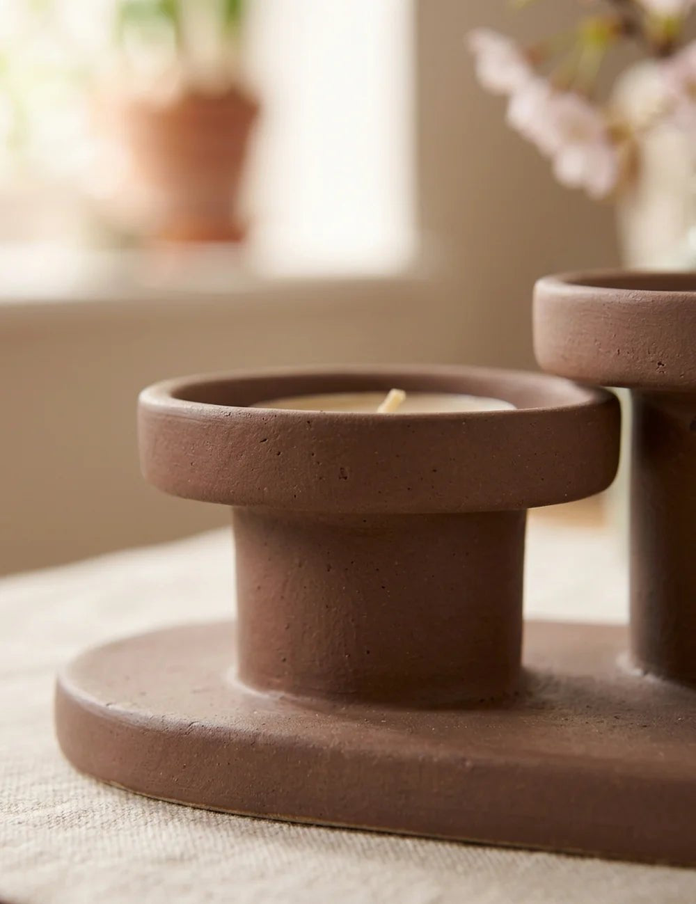Kerzenleuchter Choco – Nahaufnahme Materialdetail