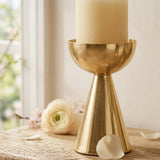 Kerzenleuchter Luena Gold – Nahaufnahme Materialdetail
