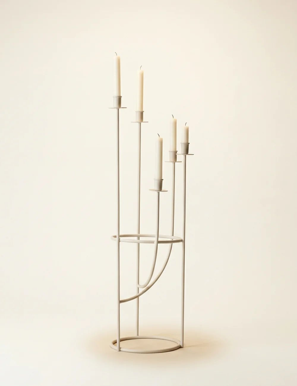 Kerzenleuchter Vento grau – Produktansicht frontal