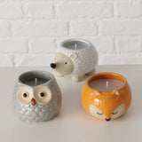 Kerzentopf Igel, Eule, Fuchs - WohnSinn