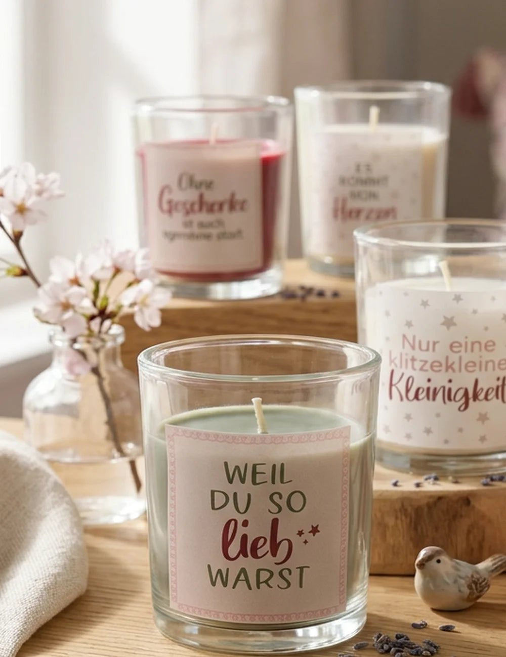 Kerzentopf Mitbringsel – Ansicht von der Seite