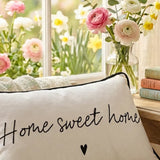 Kissen Home sweet home – Ansicht von der Seite