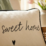 Kissen Home sweet home – Nahaufnahme Materialdetail