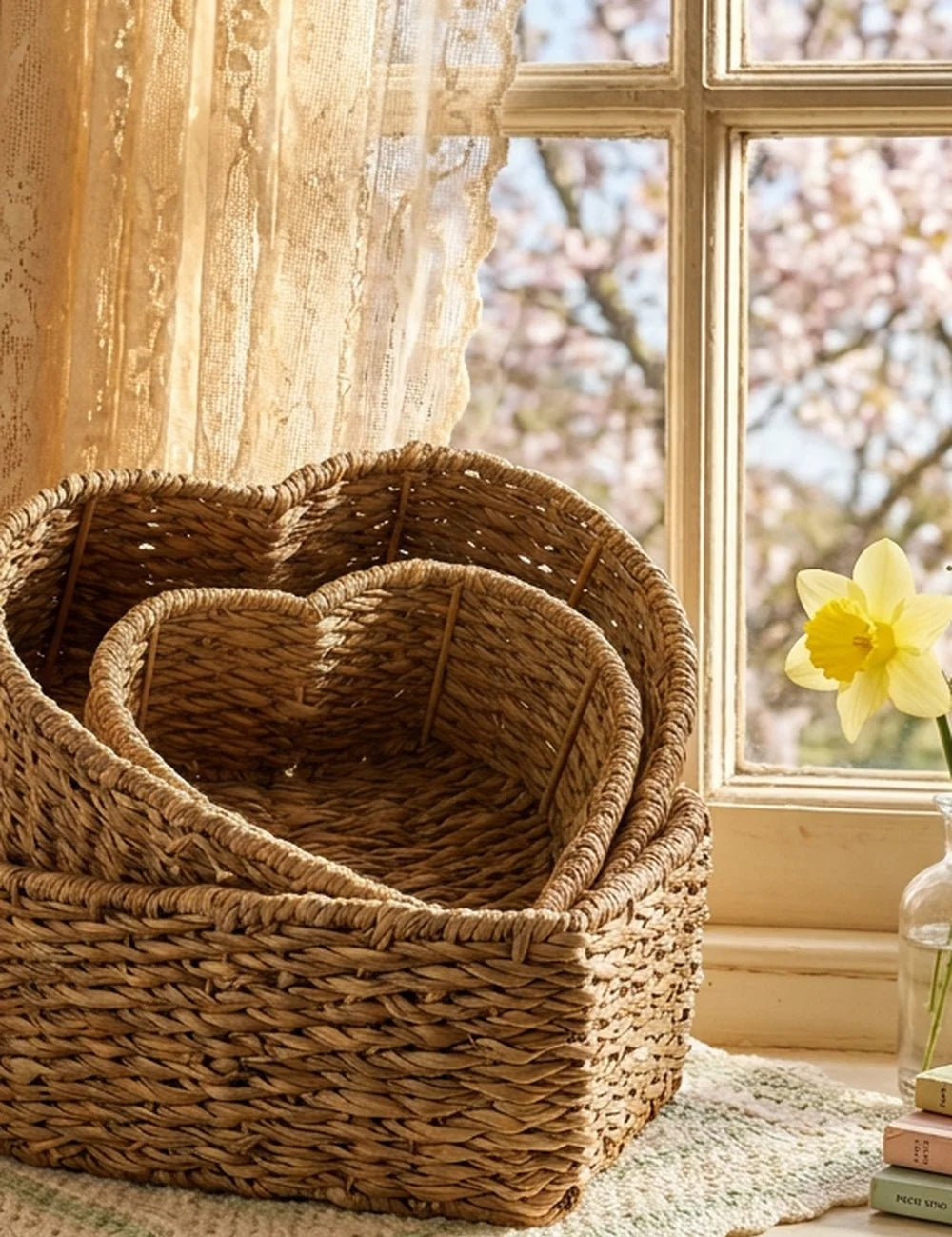 Korb Love Seegras – Ansicht von der Seite