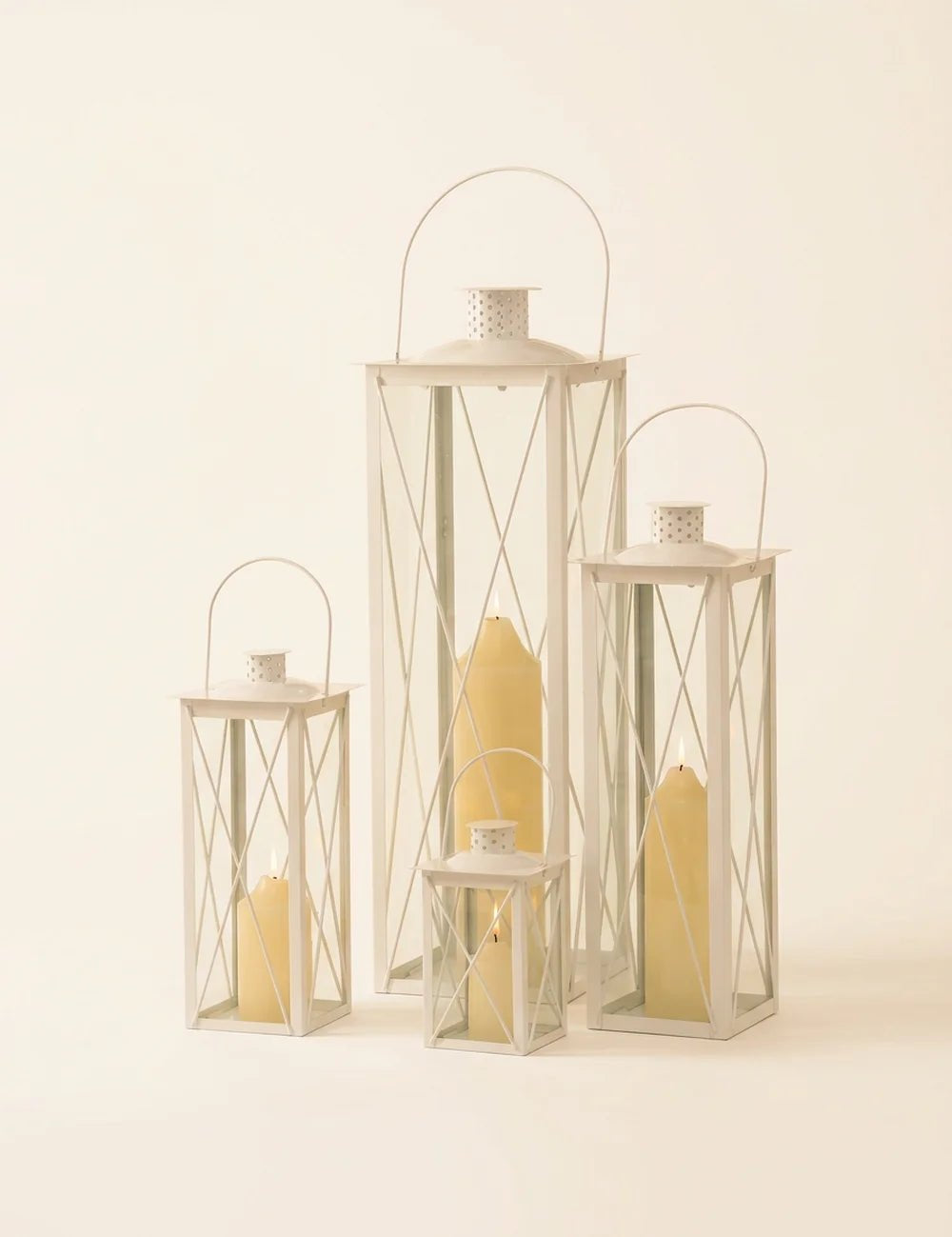 Laterne Farol weiß – Produktansicht frontal