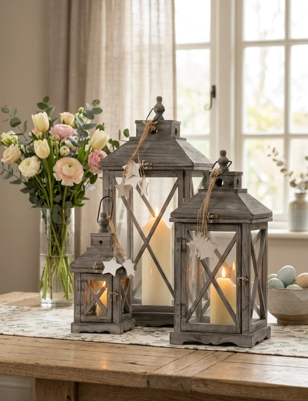 Laterne Grammy – dekoriert im Wohnambiente