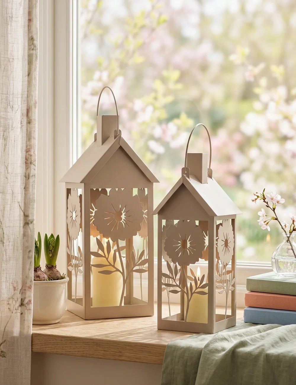 Laterne Meadow – dekoriert im Wohnambiente