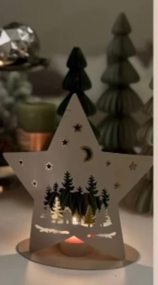 Metallstern mit Teelicht - WohnSinn