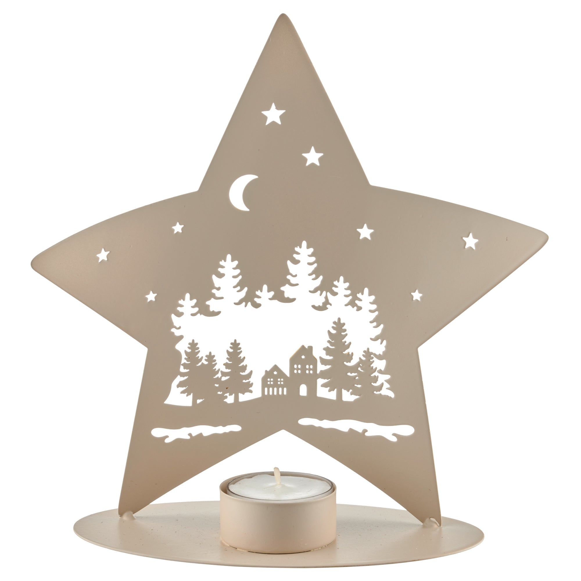 Metallstern mit Teelicht - WohnSinn