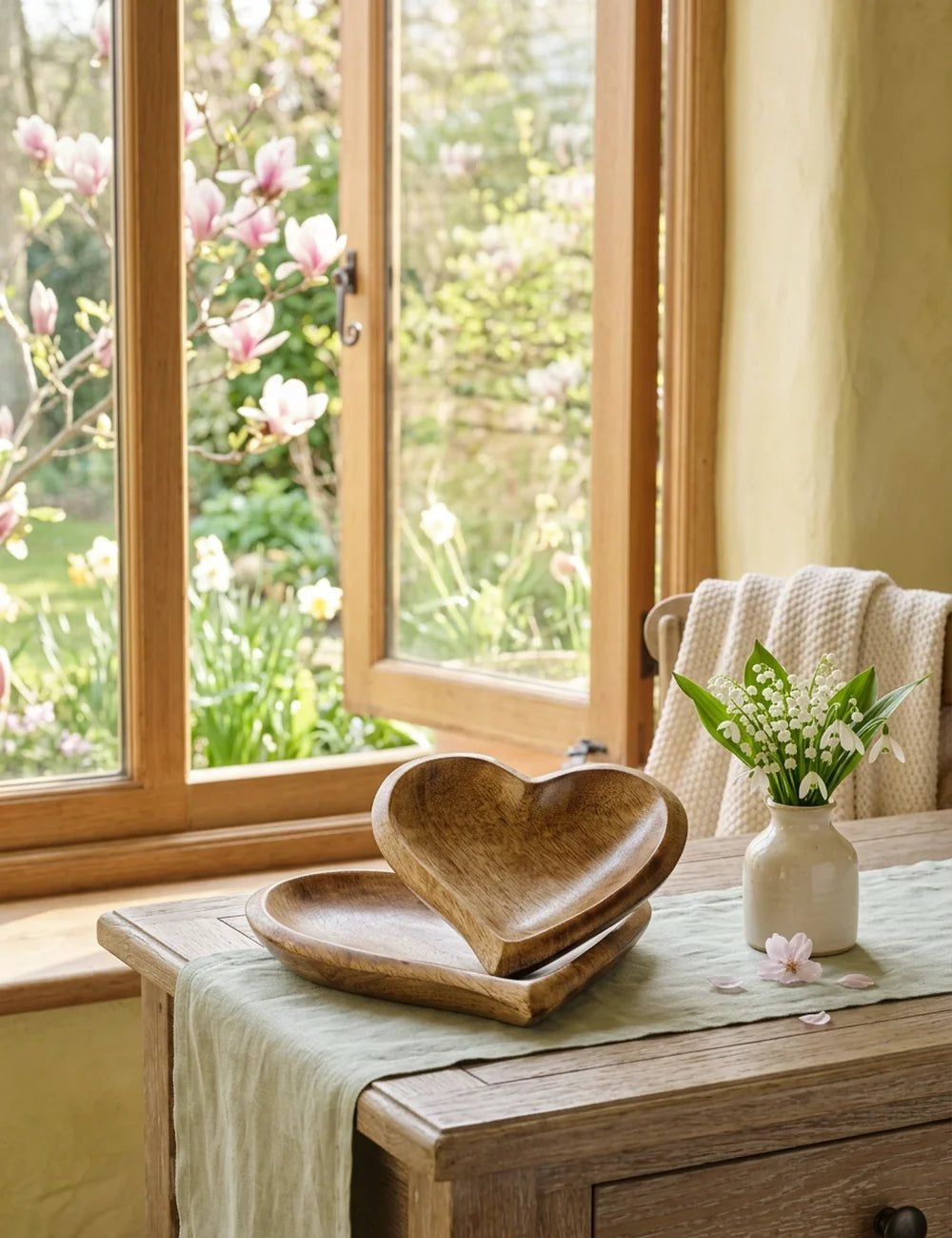 Schale Liefde Herzform – in Gruppenarrangement dekoriert