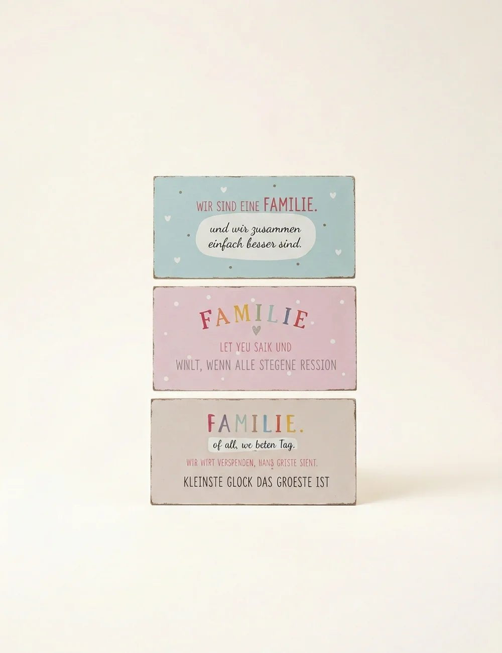Schild "Familie" – Produktansicht frontal