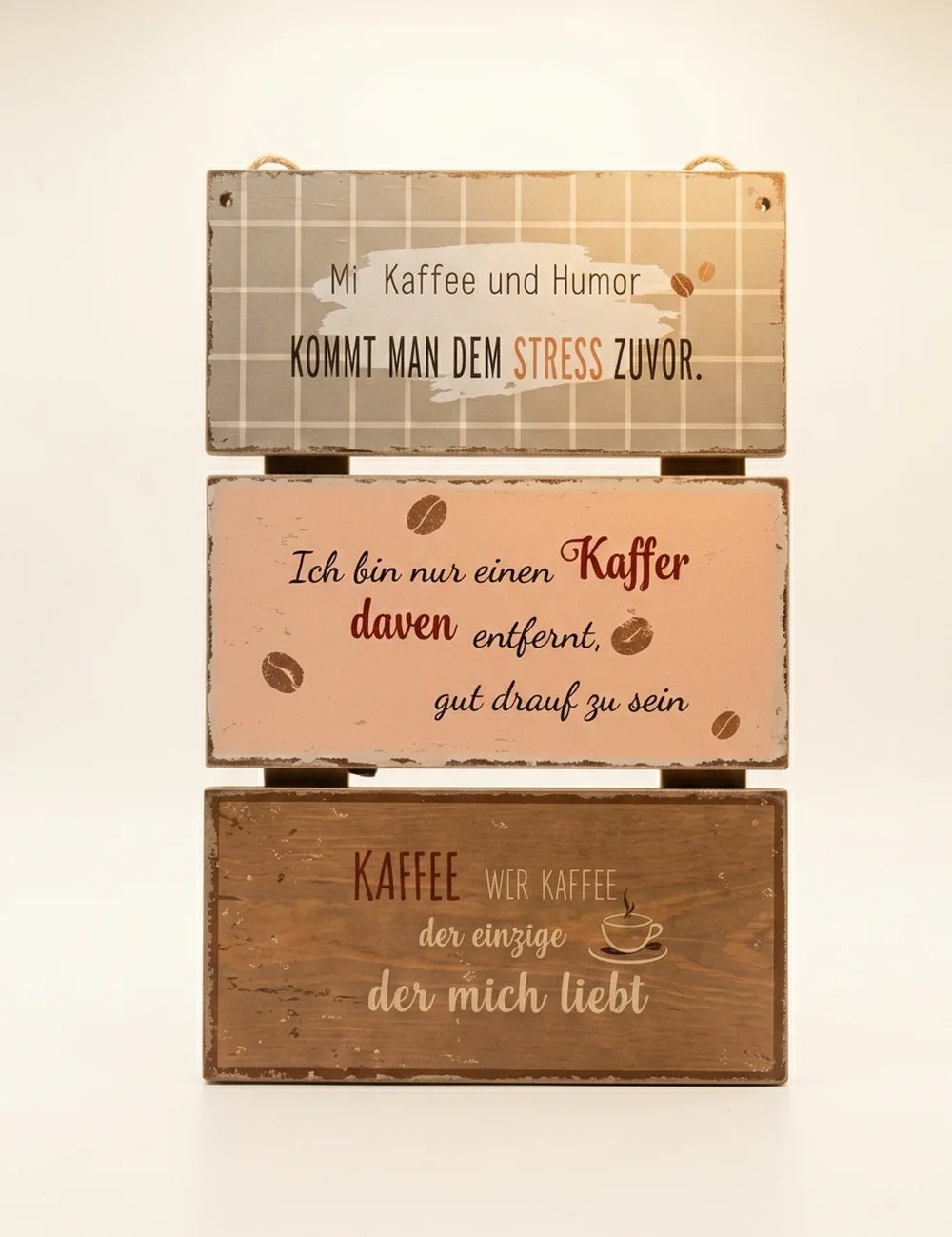Schild "Kaffee" – Produktansicht frontal