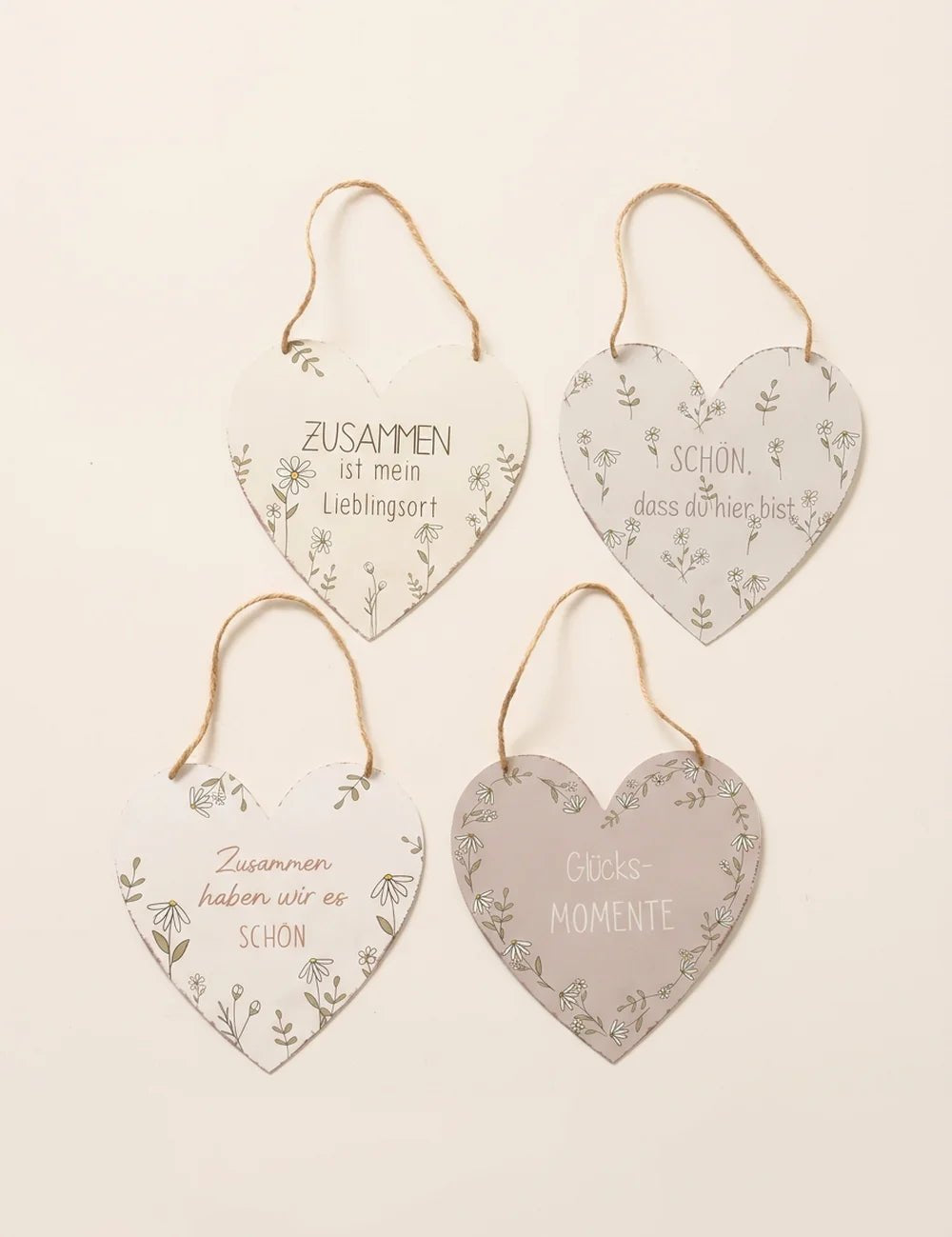 Schild Kamille Herz – Produktansicht frontal