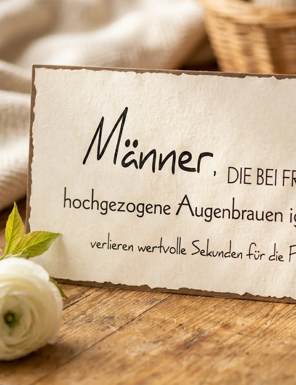 Schild "Männer" – Nahaufnahme Materialdetail