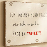 Schild "Mein Hund" – Nahaufnahme Materialdetail
