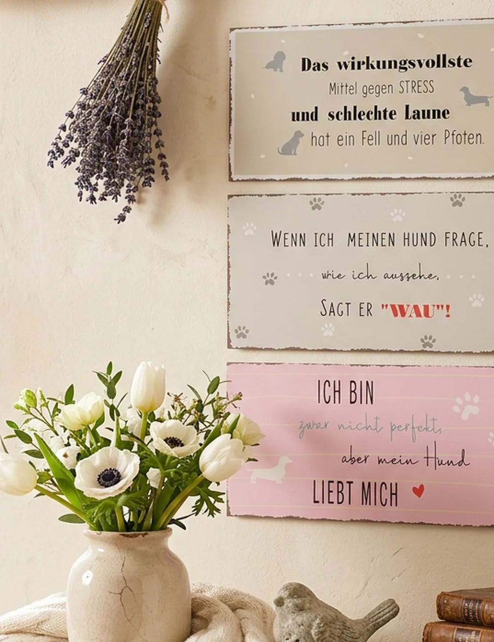 Schild "Mein Hund" – Ansicht von der Seite