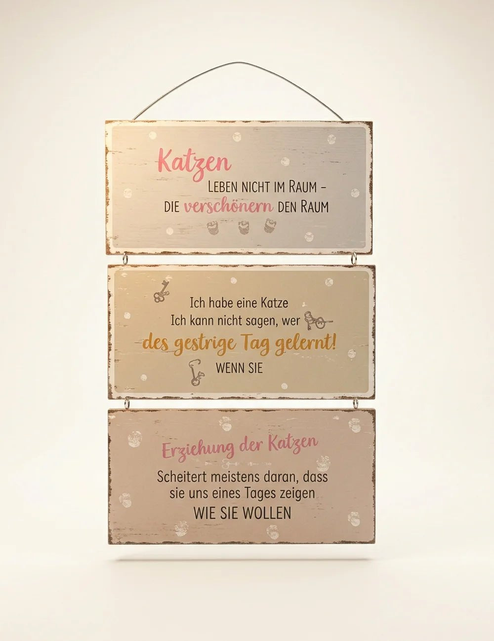 Schild "Meine Katze" – Produktansicht frontal