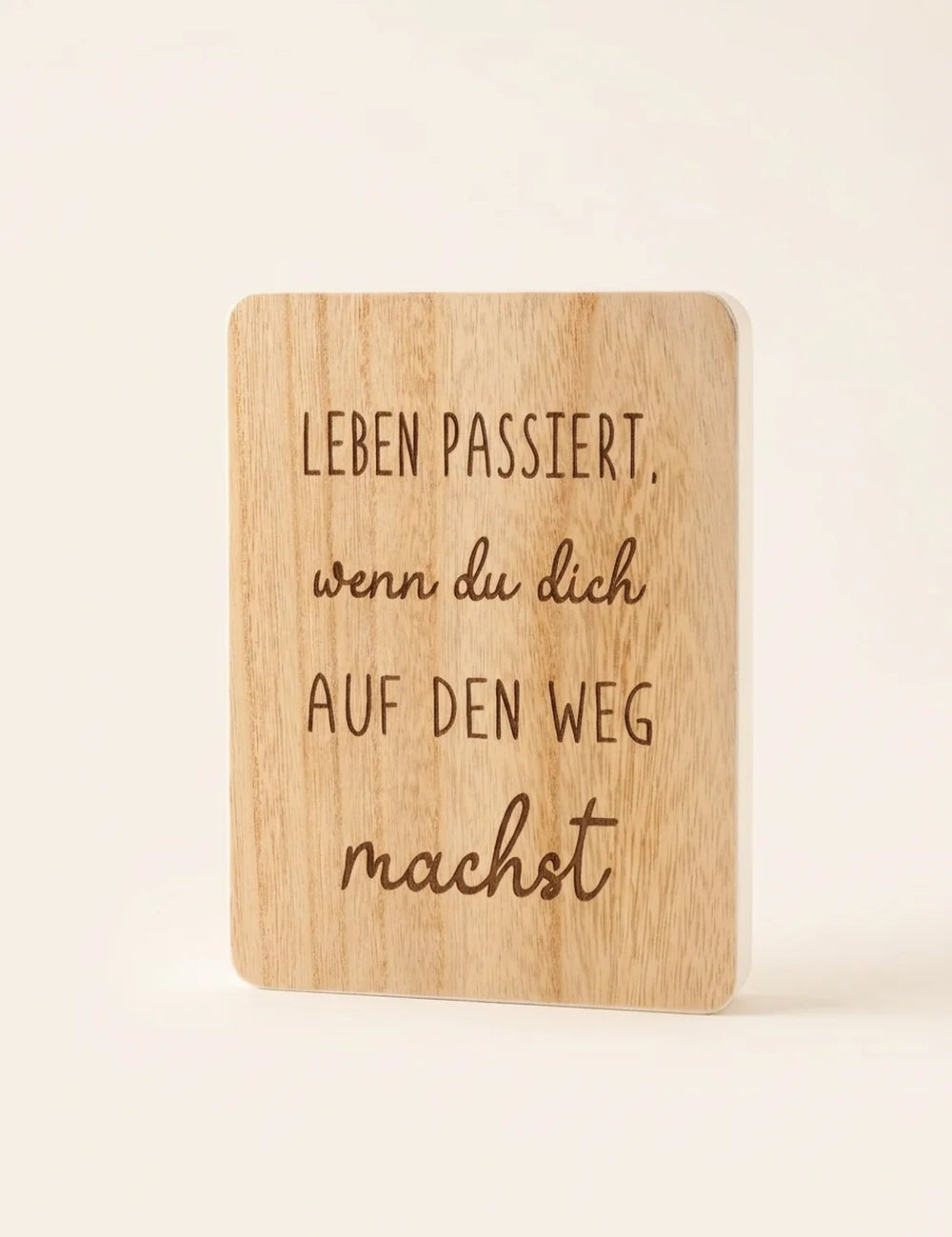 Schild "Momente" – Produktansicht frontal