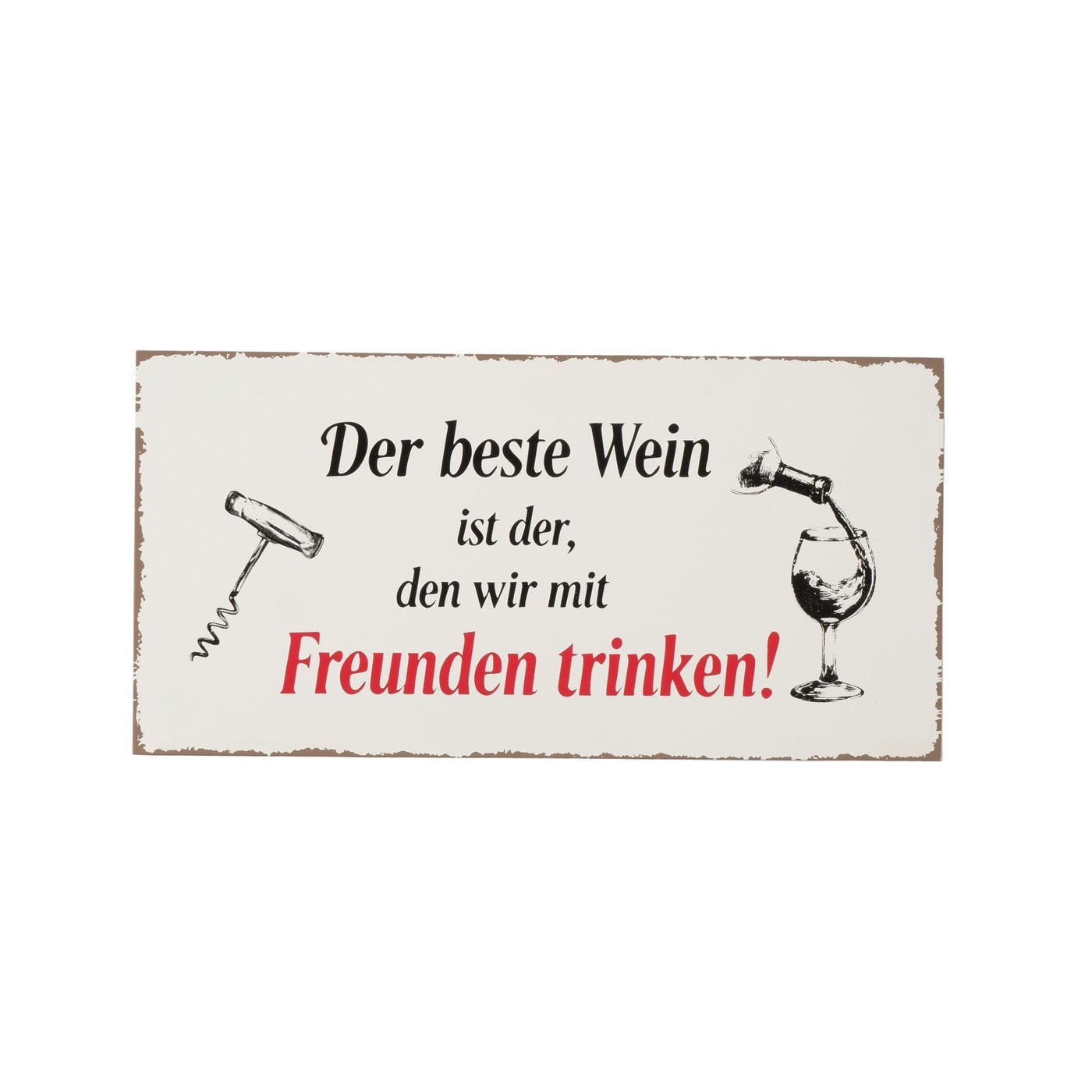 Schild "Wein" - WohnSinn