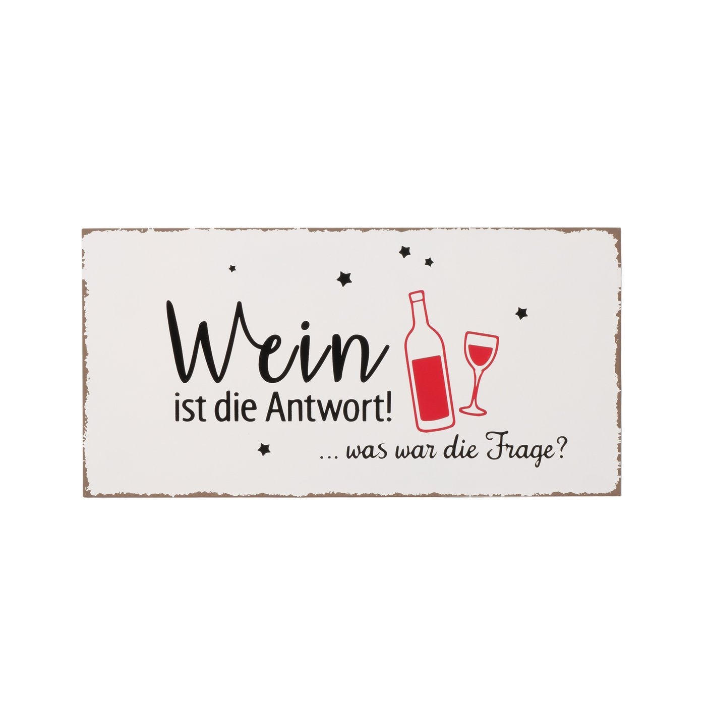 Schild "Wein" - WohnSinn