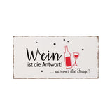 Schild "Wein" - WohnSinn