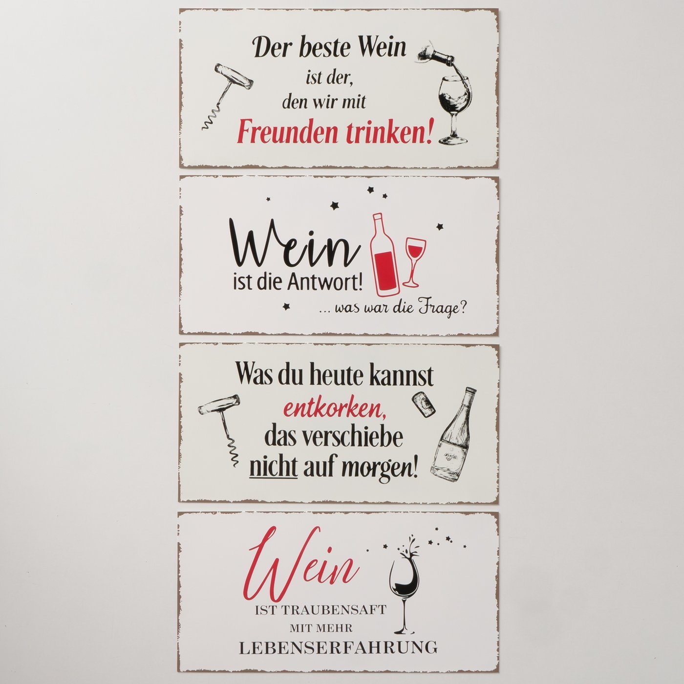 Schild "Wein" - WohnSinn