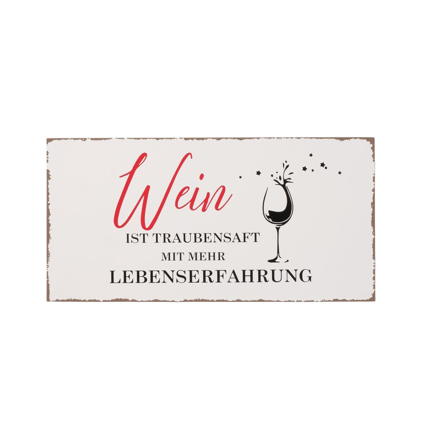 Schild "Wein" - WohnSinn