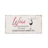Schild "Wein" - WohnSinn
