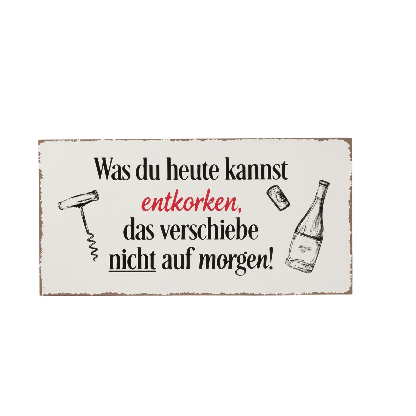 Schild "Wein" - WohnSinn
