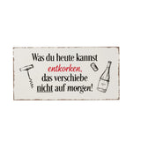 Schild "Wein" - WohnSinn