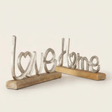Schriftzug Love Home – Produktansicht frontal