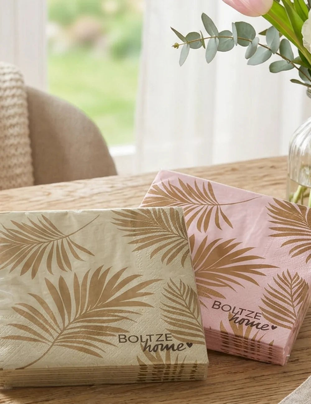 Servietten Golden Jungle – Ansicht von der Seite
