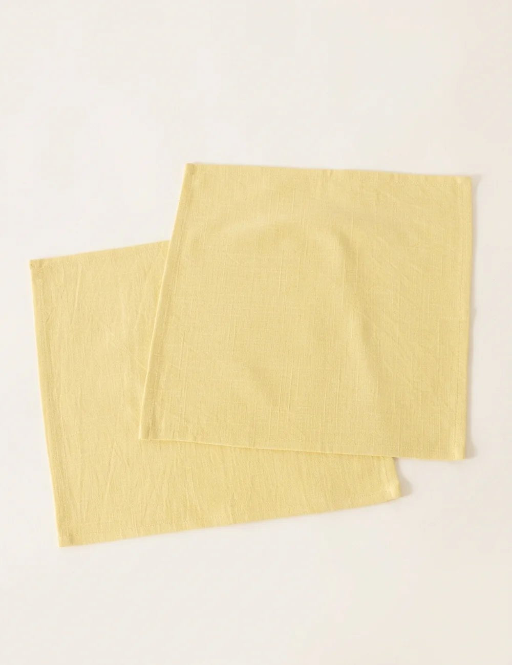 Servietten Lenea hellgelb 2tlg. – Produktansicht frontal